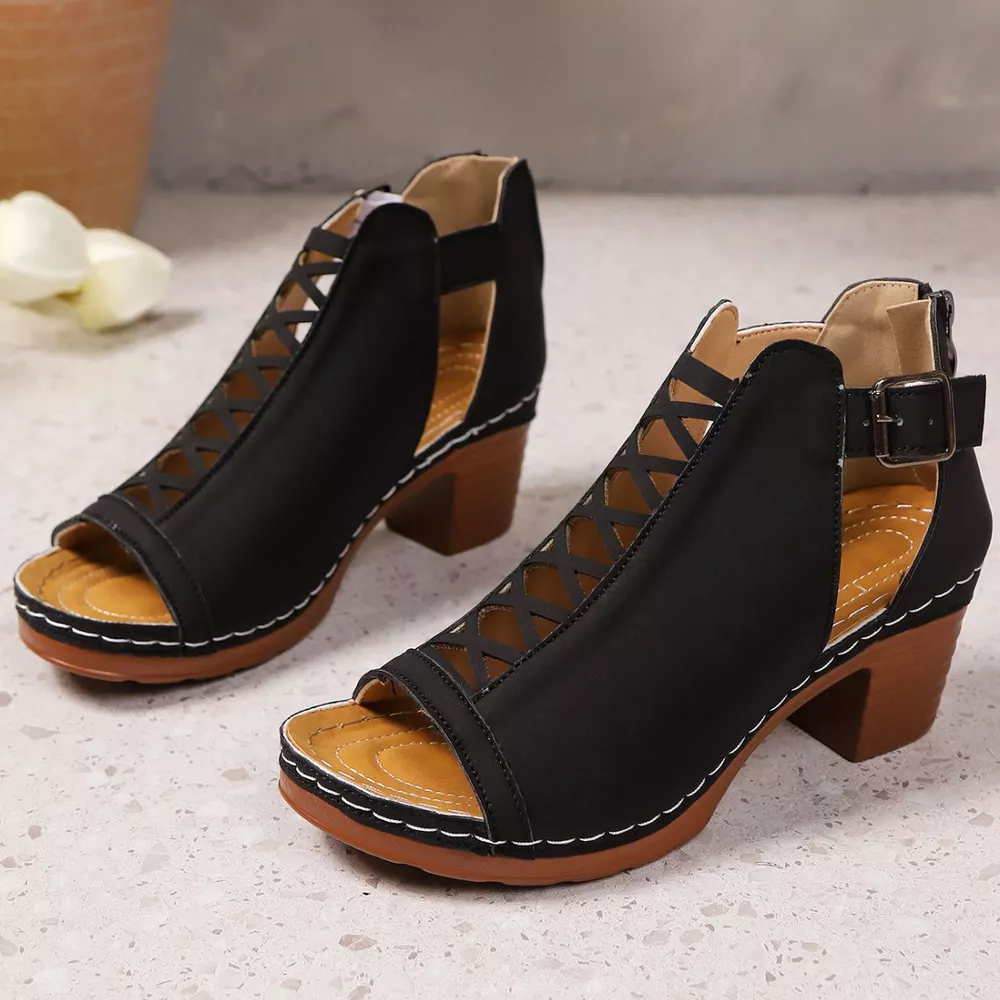 Open Toe Block Heels Sandals, image 4