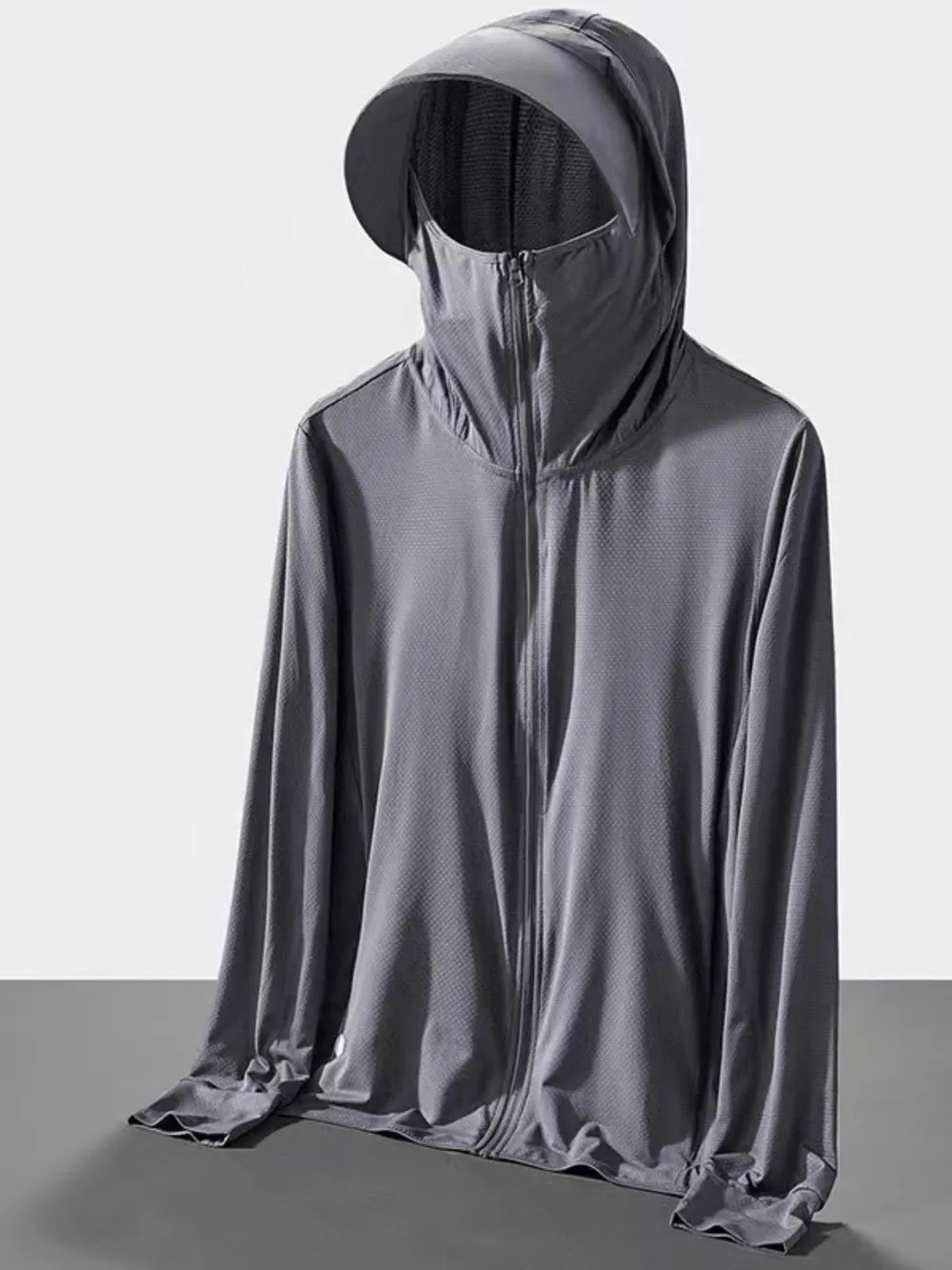 Men's Plus Size Hooded Performance Jacket with Face Shield, image 2