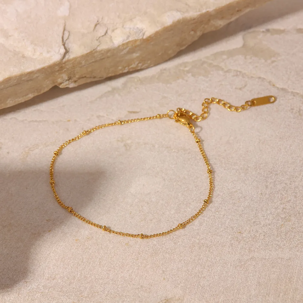 Stainless Steel Bead Anklet, image 5