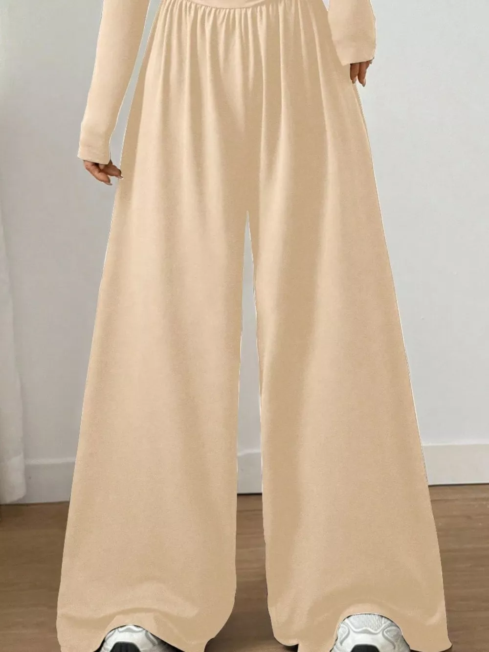 Ruched Square Neck Wide-Leg Jumpsuit, image 12