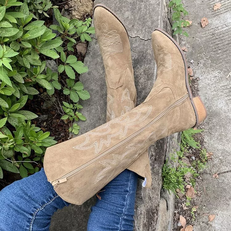Point Toe Block Heels Boots, image 15