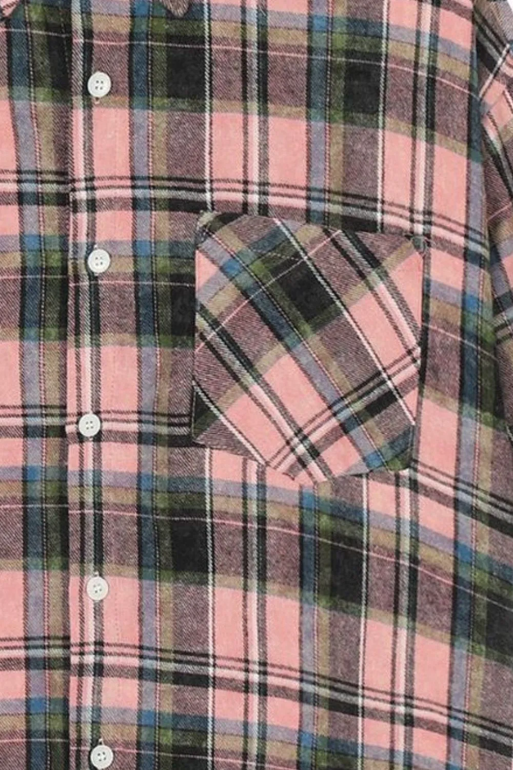 Men's Plaid Oversized Short Sleeve Shirt, image 2