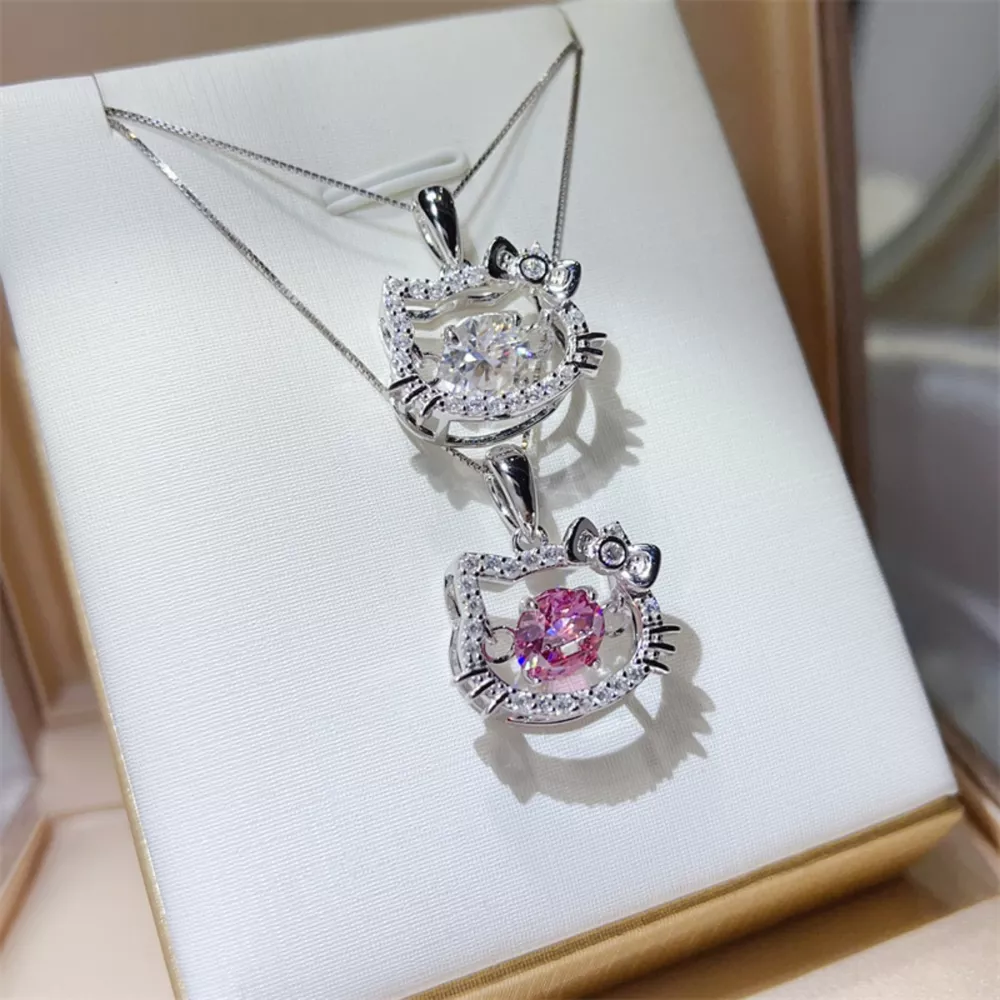 2 Carat Moissanite 925 Sterling Pendant Silver, image 2