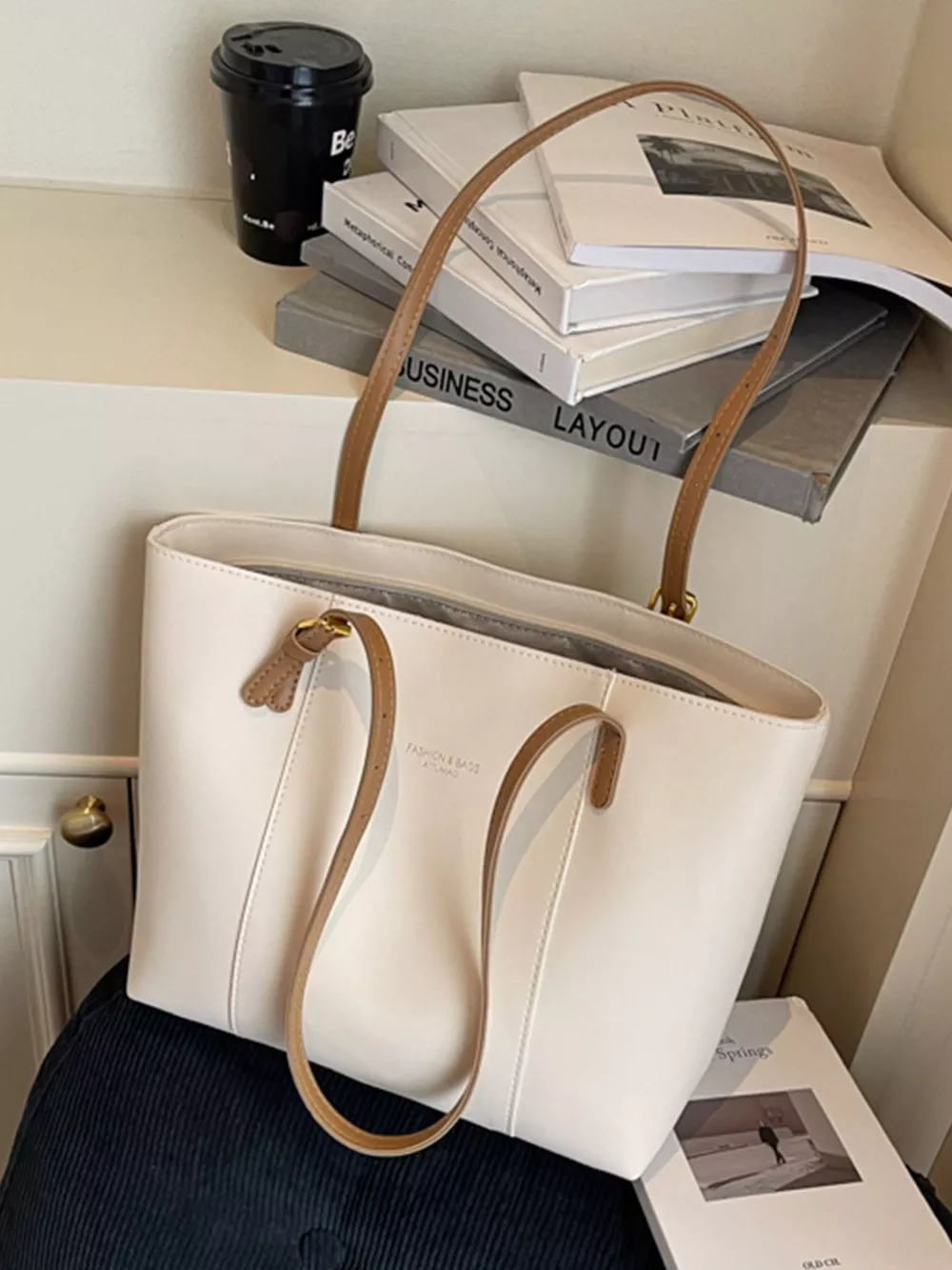 PU Leather Tote Bag, image 5