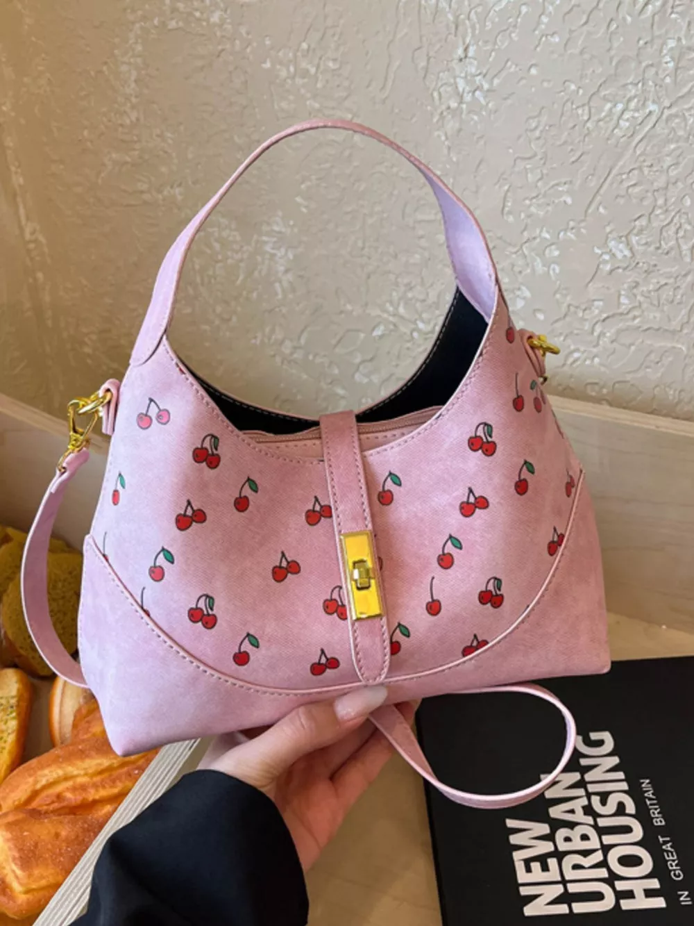 Cherry Print Crossbody Bag, image 2
