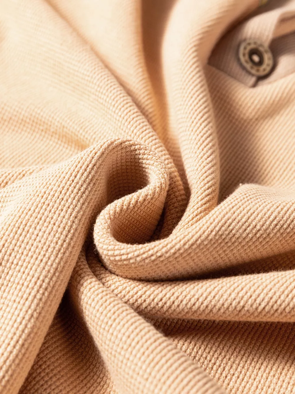 Color Block Thermal Textured Knit Drop Shoulder Henley Top, image 8