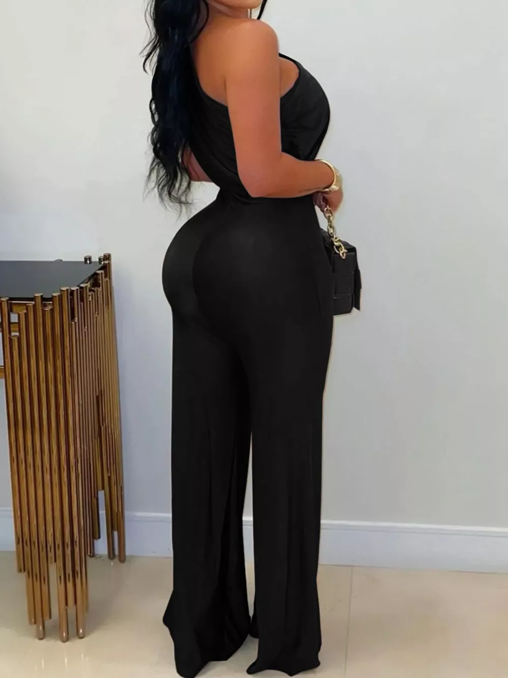 One-Shoulder Wide-Leg Jumpsuit, image 4
