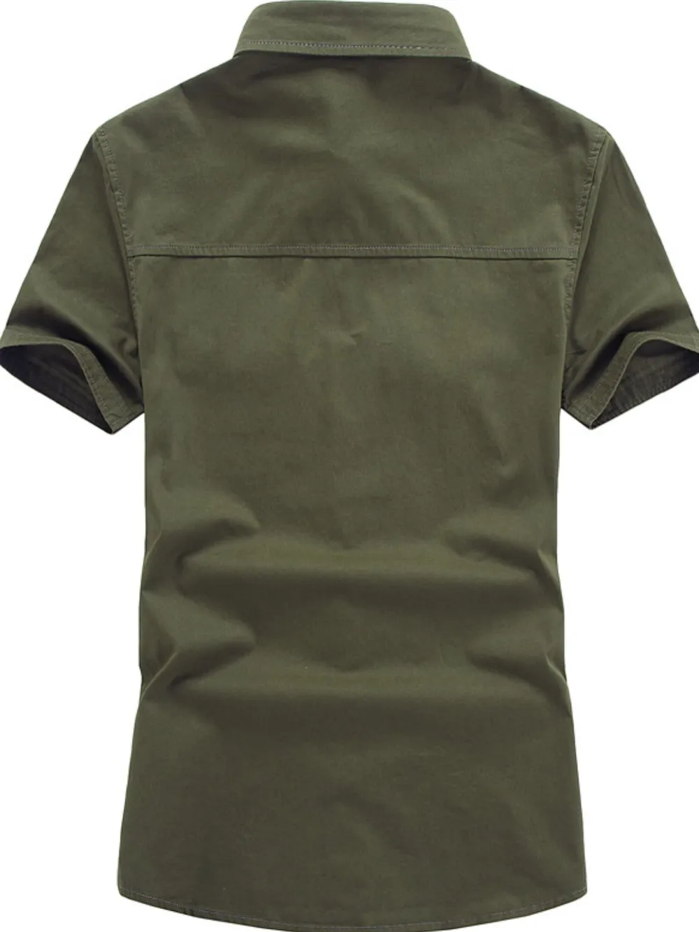 Men's Plus Size Embroidered Collared Neck Short Sleeve Shirt, image 3