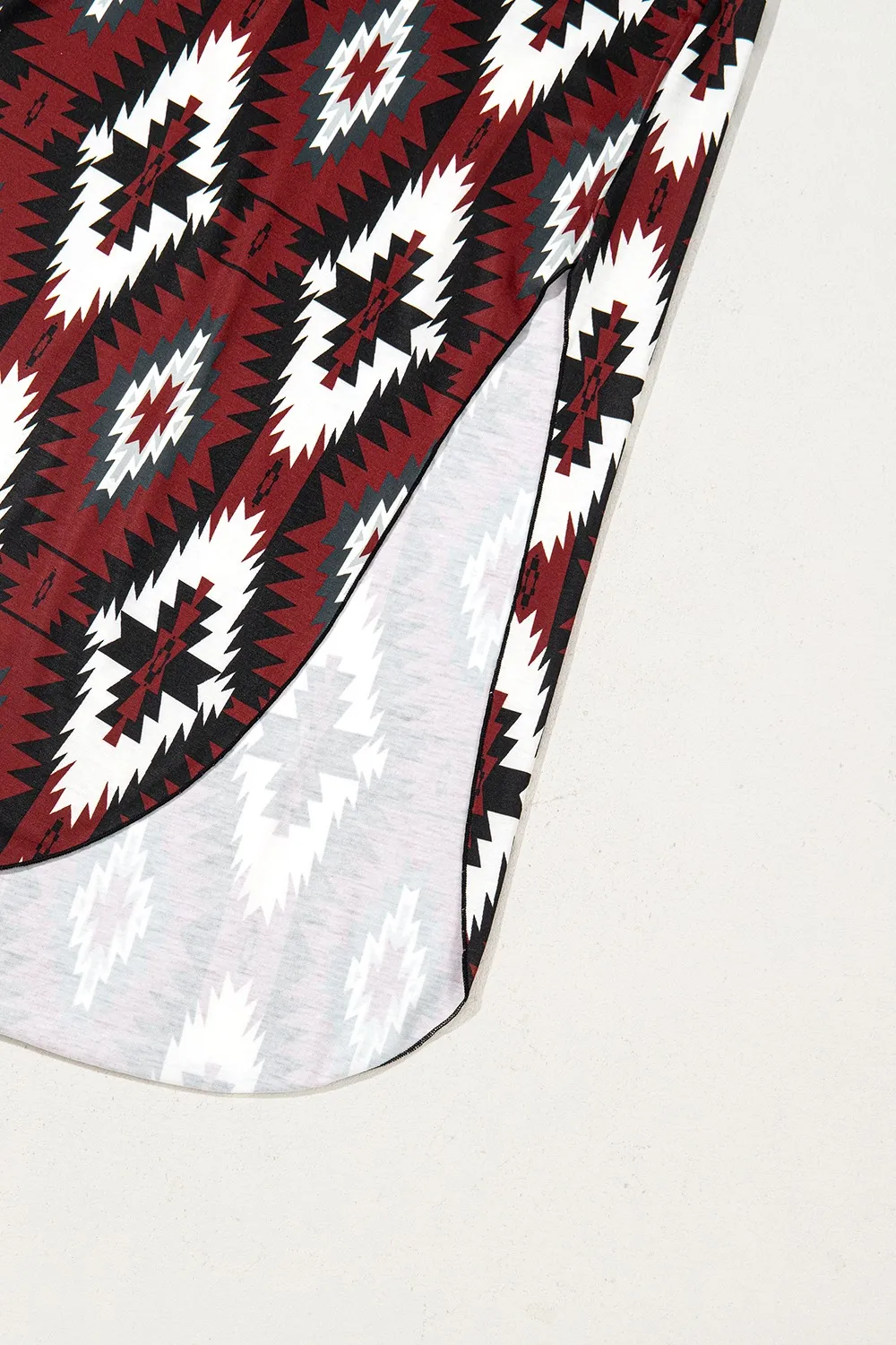Aztec Print V-Neck Midi Dress, image 16