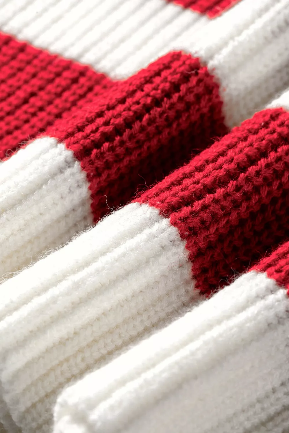 Striped Colorblock V Neck Long Sleeve Shift Sweater, image 11