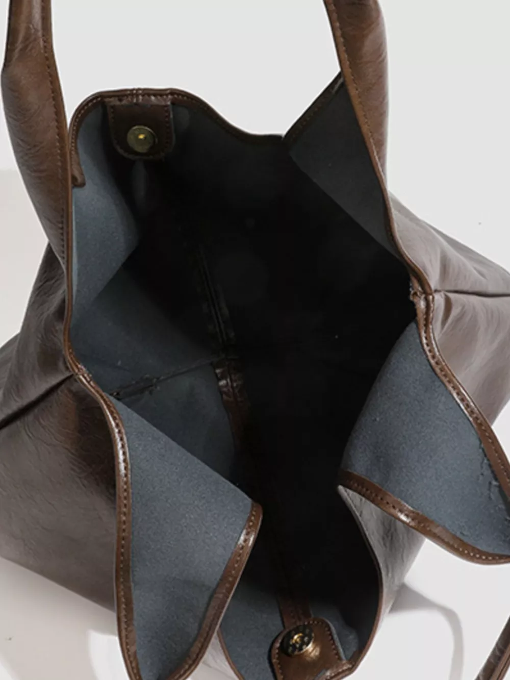 Vintage Glossy Hobo Shoulder Bag with Matching Pouch, image 8