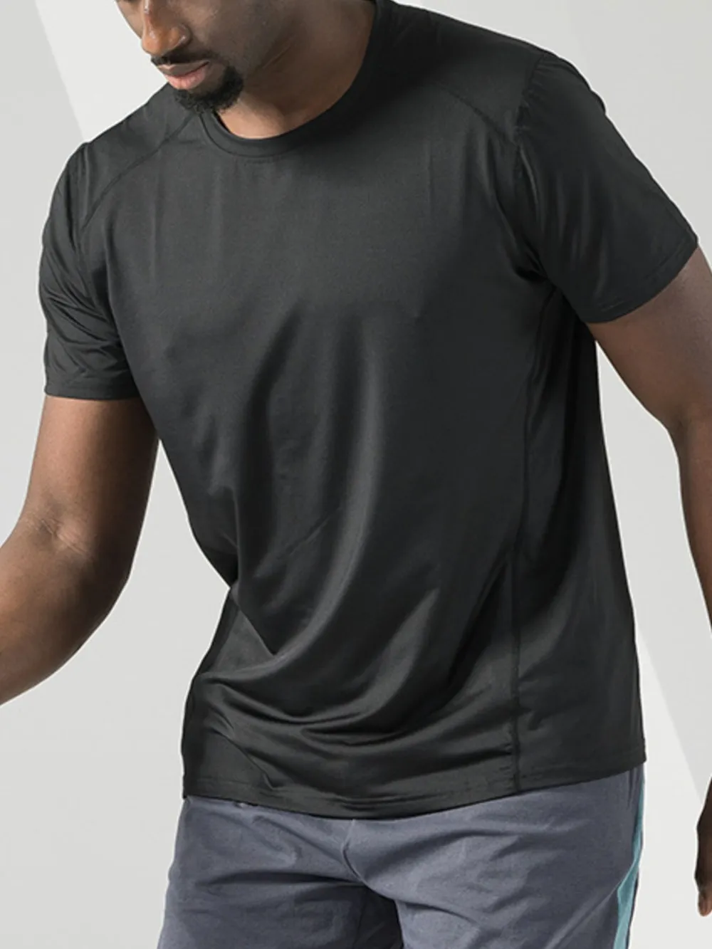 Men's Plus Size Round Neck Short Sleeve Active T-Shirt