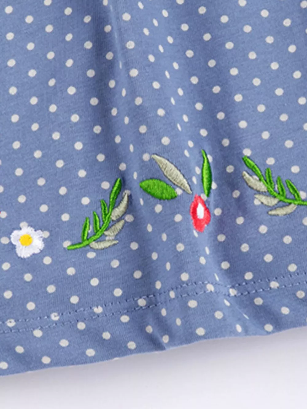Children's Polka Dot Embroidered Dress, image 2
