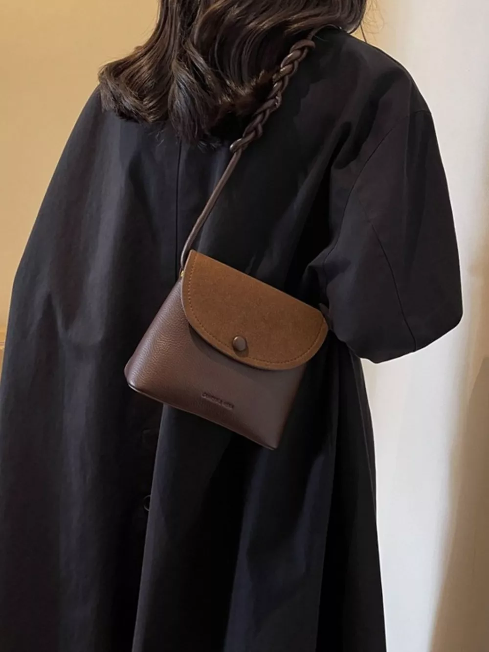 Braided Handle Flap Crossbody Bag, image 4