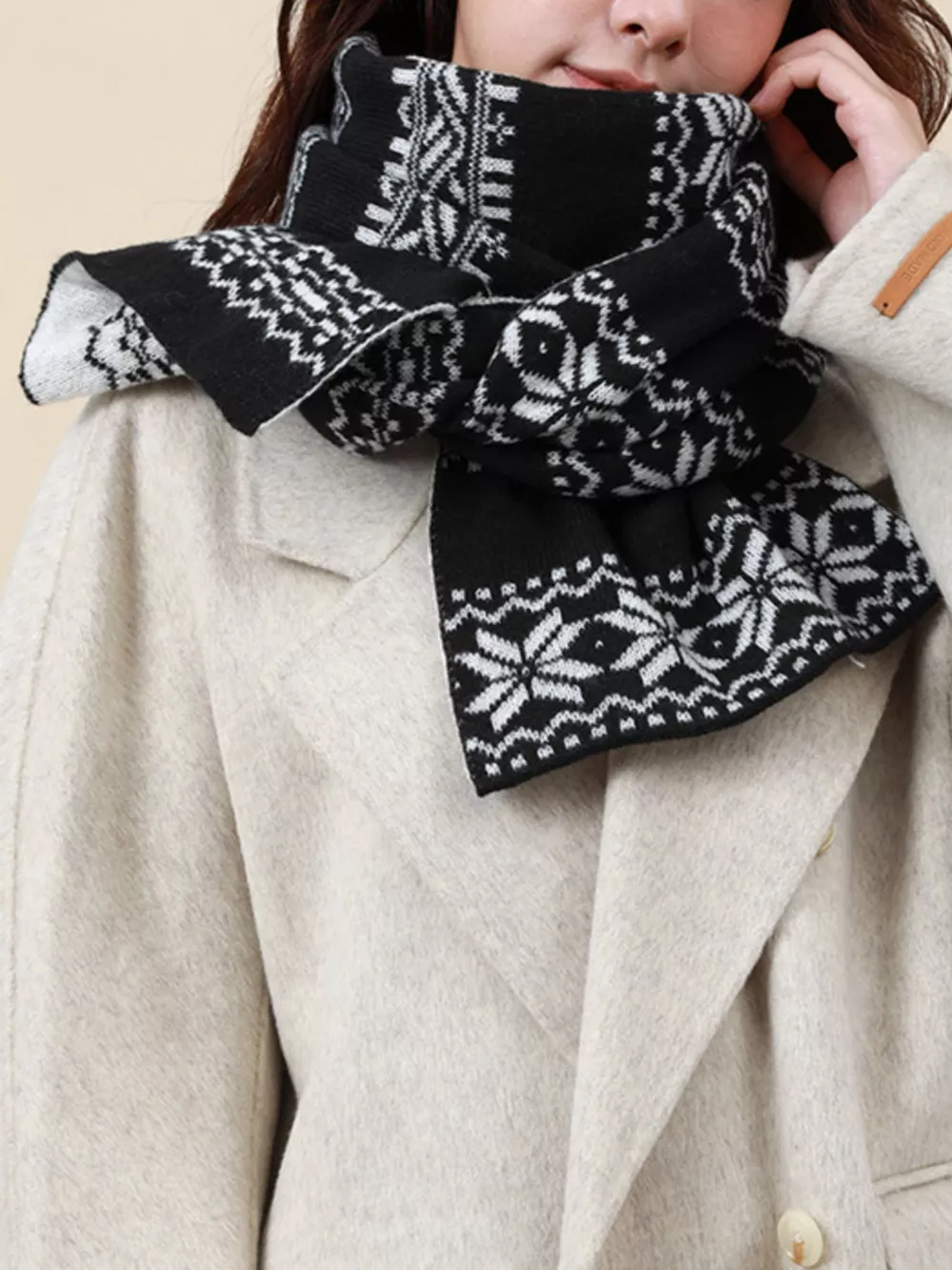 Christmas Snowflake Knit Scarf, image 15