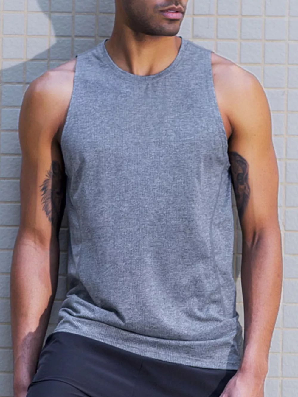 Men's Full Size Breathable Athletic Tank Top Plus Size, image 2