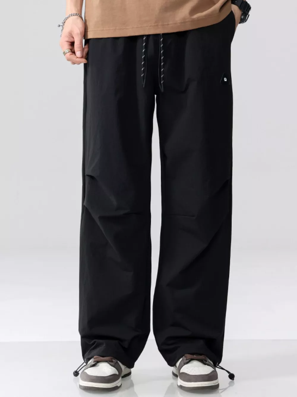 Men's Plus Size Drawstring Wide Leg Pants, image 7