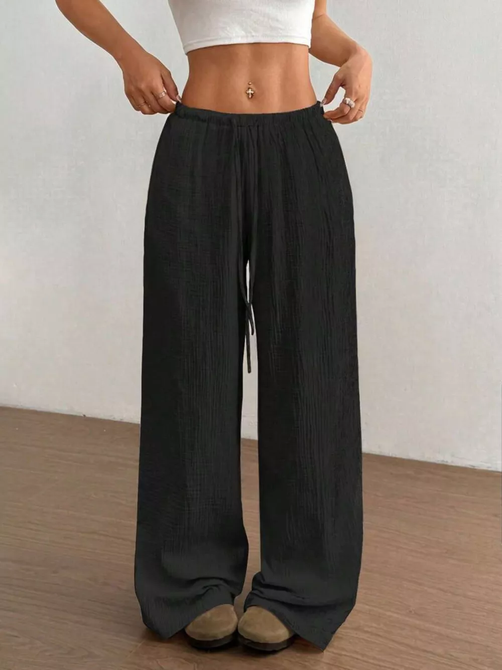 Wide-Leg Drawstring Pants, image 20