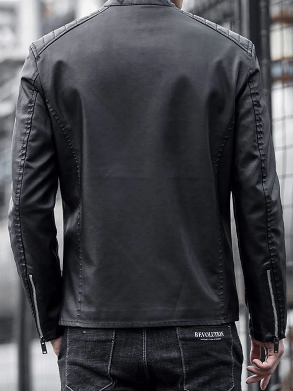 Men's Plus Size Zip Up Long Sleeve Jacket, image 5