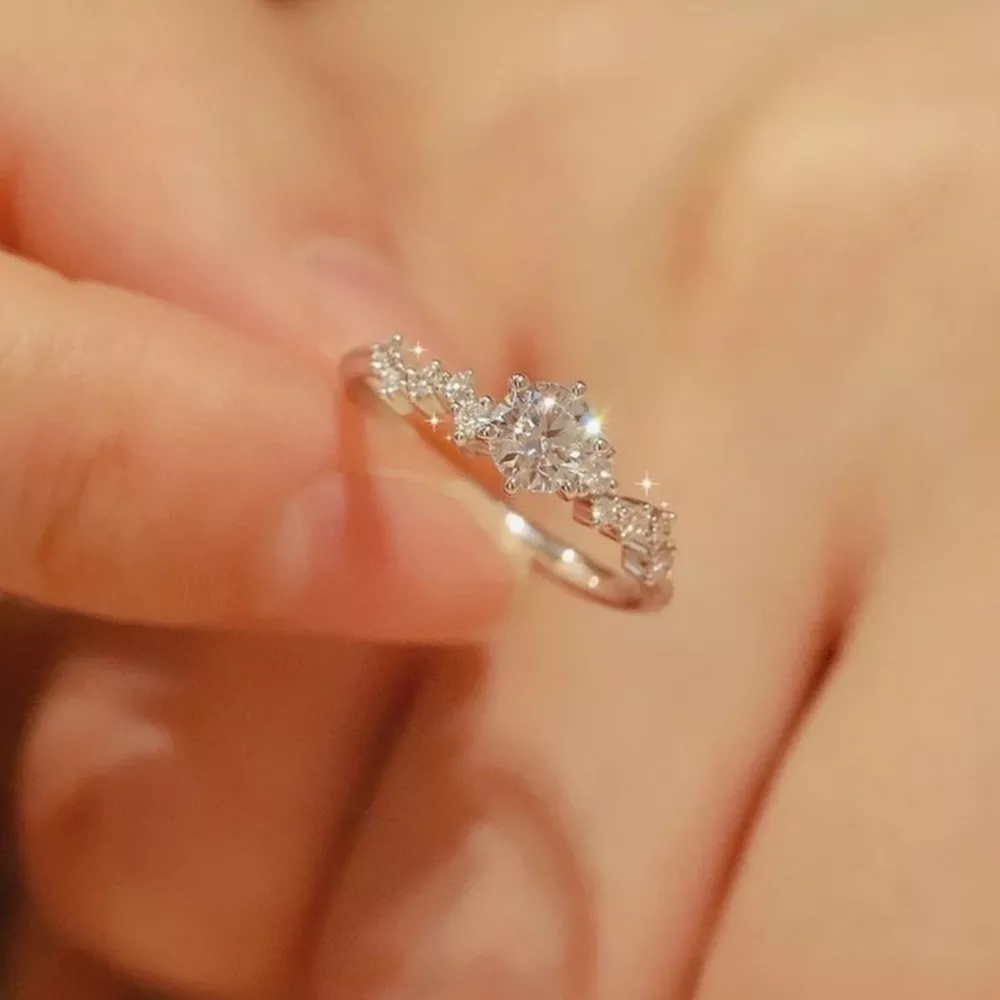 1 Carat Moissanite 925 Sterling Silver Ring