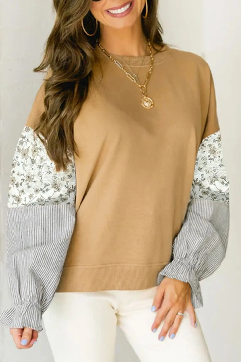 Color Block Long Sleeve Sweatshirt, image 2