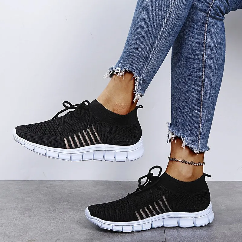 Breathable Mesh Lace Up Sneakers, image 7