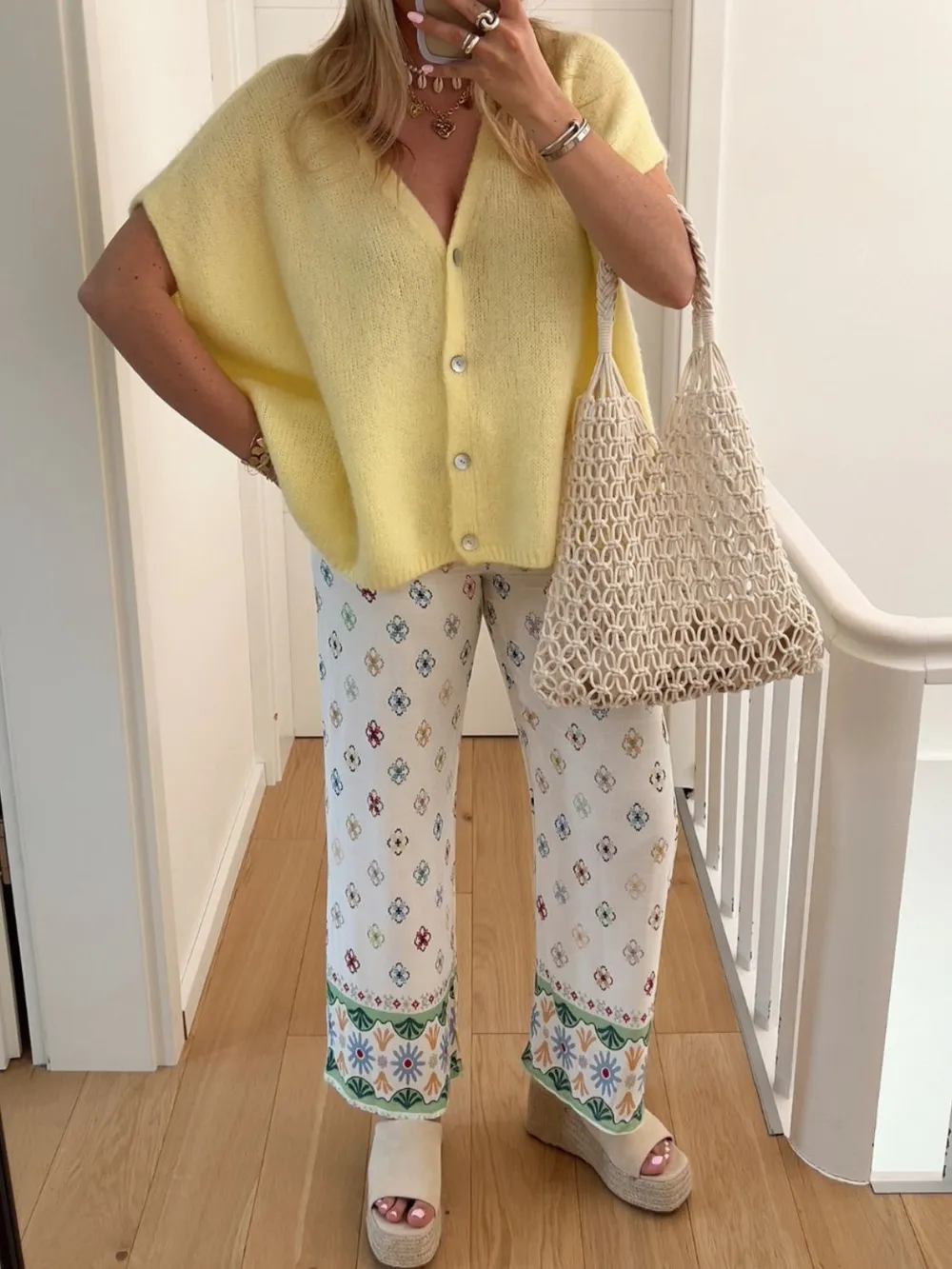 V-Neck Button Up Short Sleeve Cardigan, image 9