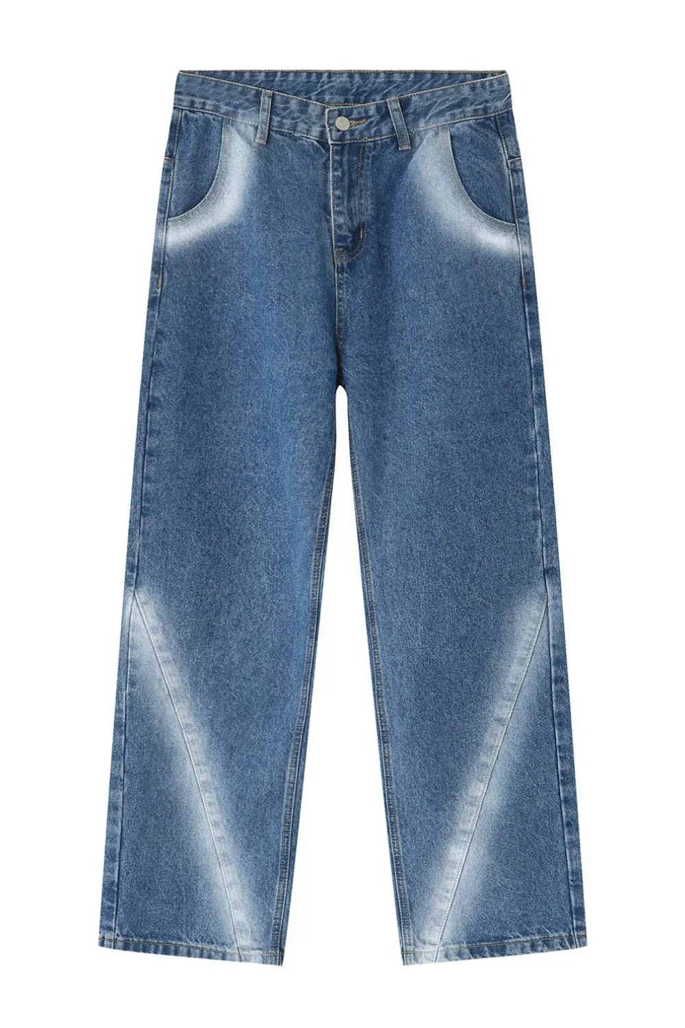 Men's Tie-Dye Washed Straight Leg Jeans, image 5