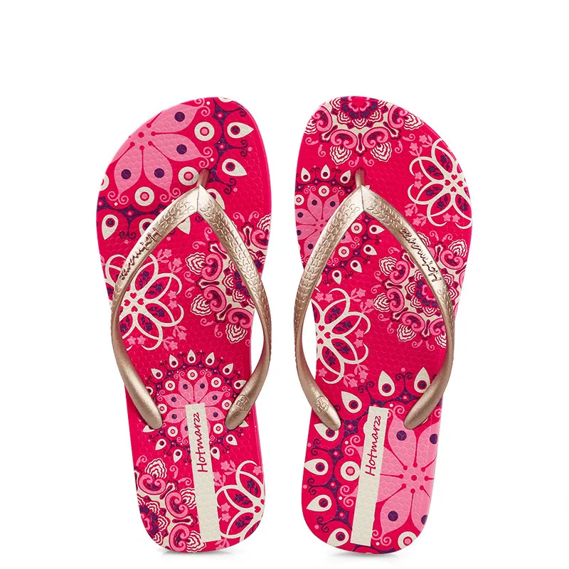 Printed Summer Toe Post Slippers, image 4