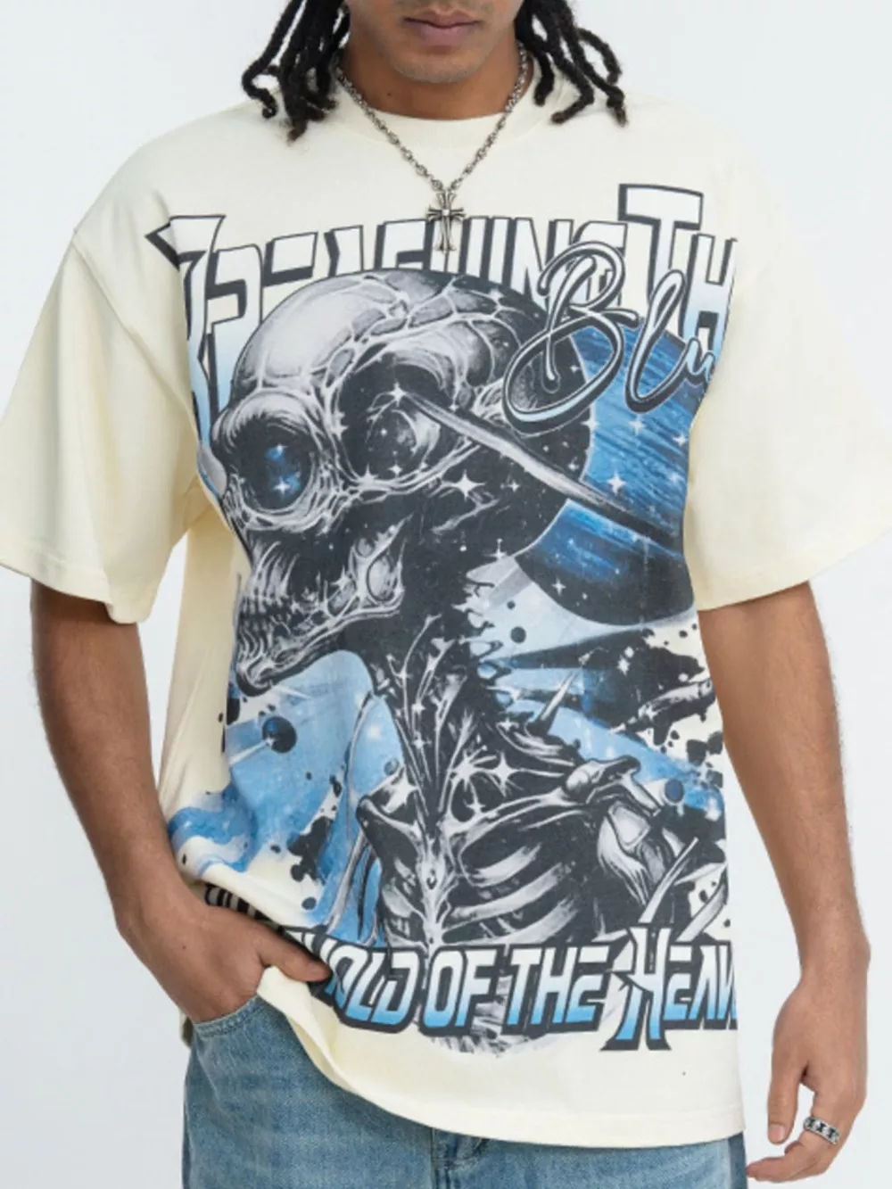 Men's Skull Graphic Round Neck T-Shirt, image 5