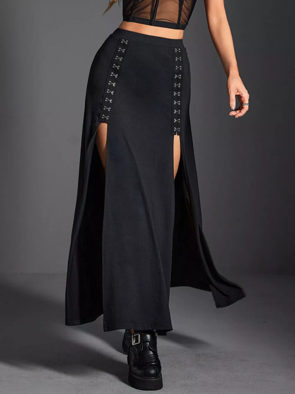 High Waist Slit Skirt, image 7