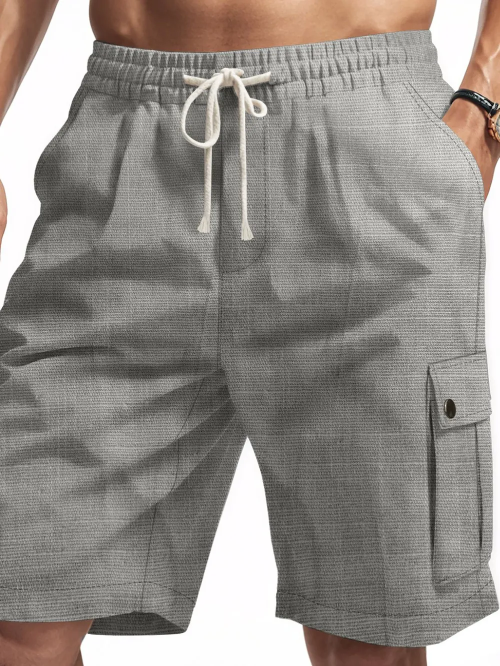 Men's Full Size Drawstring Shorts with Pockets Plus Size, image 5