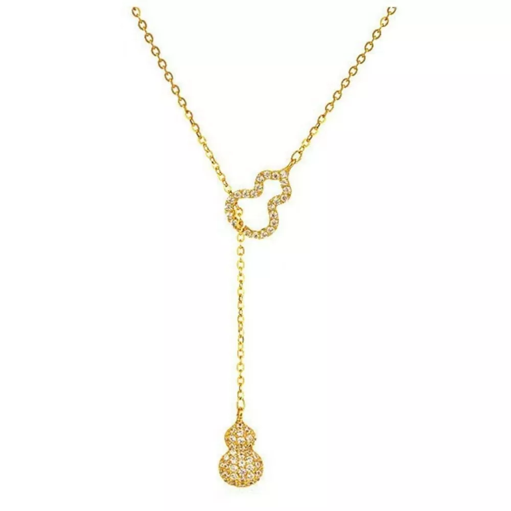 Zircon Gourd Pendant Necklace, image 3