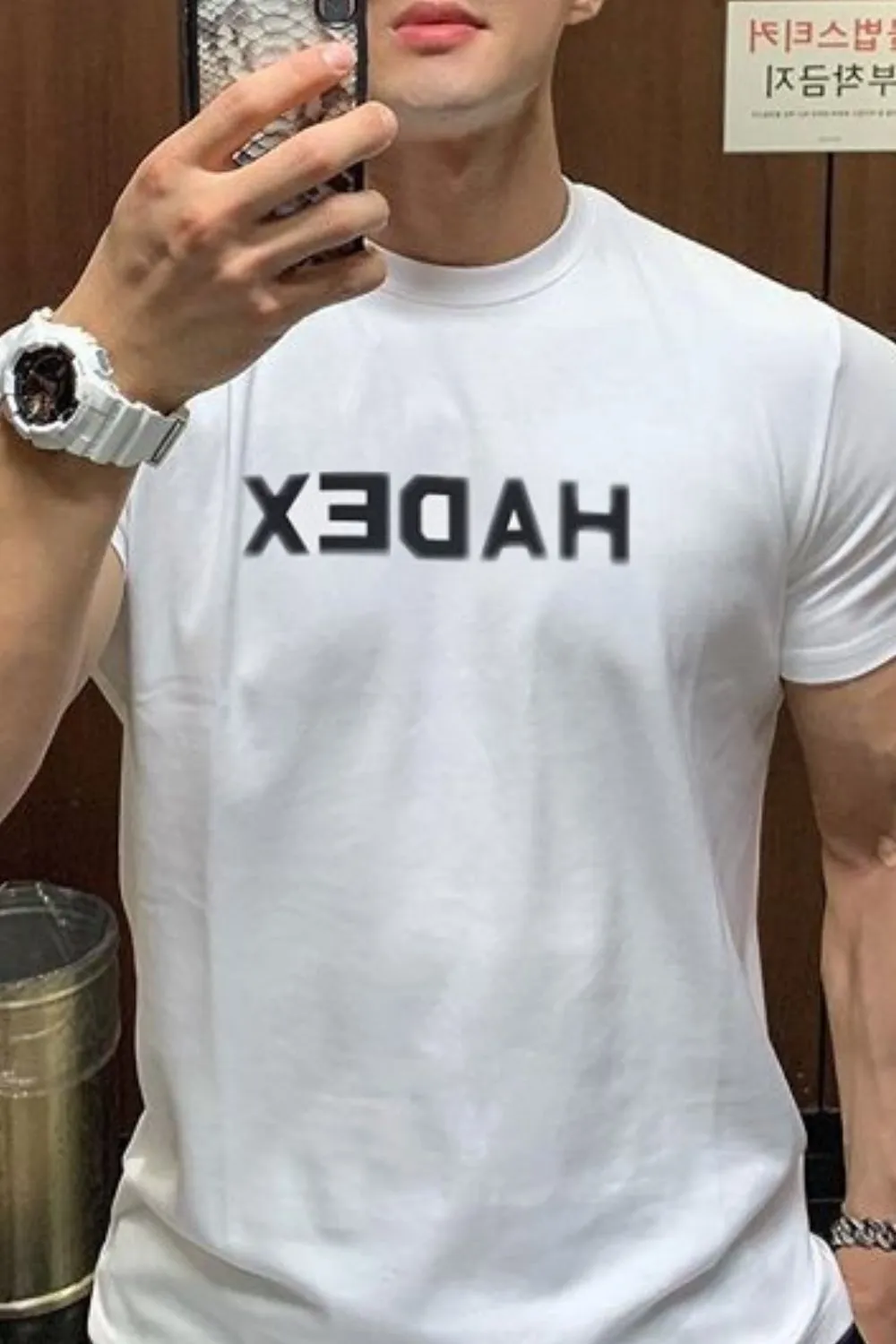 Men's Plus Size Round Neck Letter Graphic T-Shirt, image 2