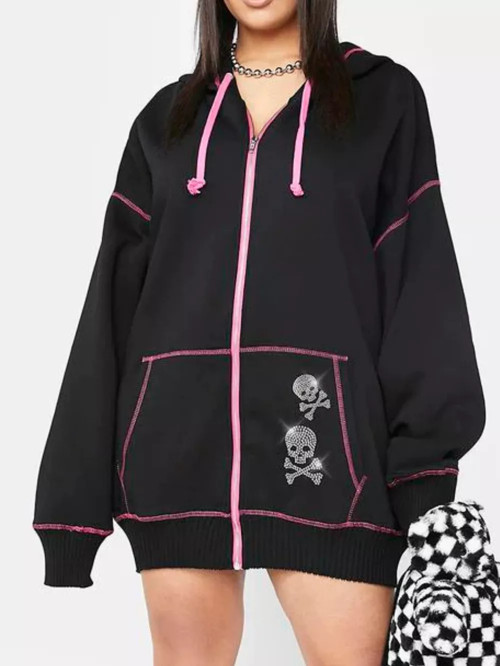 Halloween Zip-Up Drawstring Hoodie, image 9