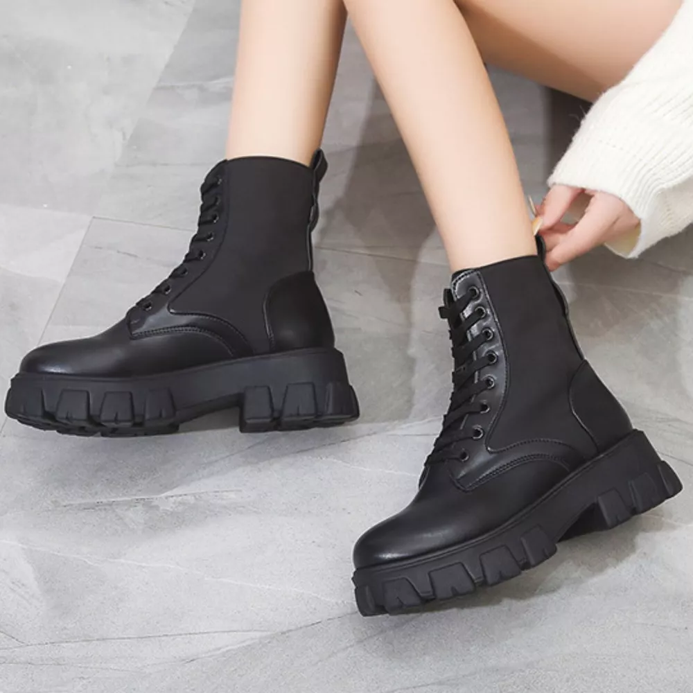 Lace Up Platform Ankle Boots, image 12