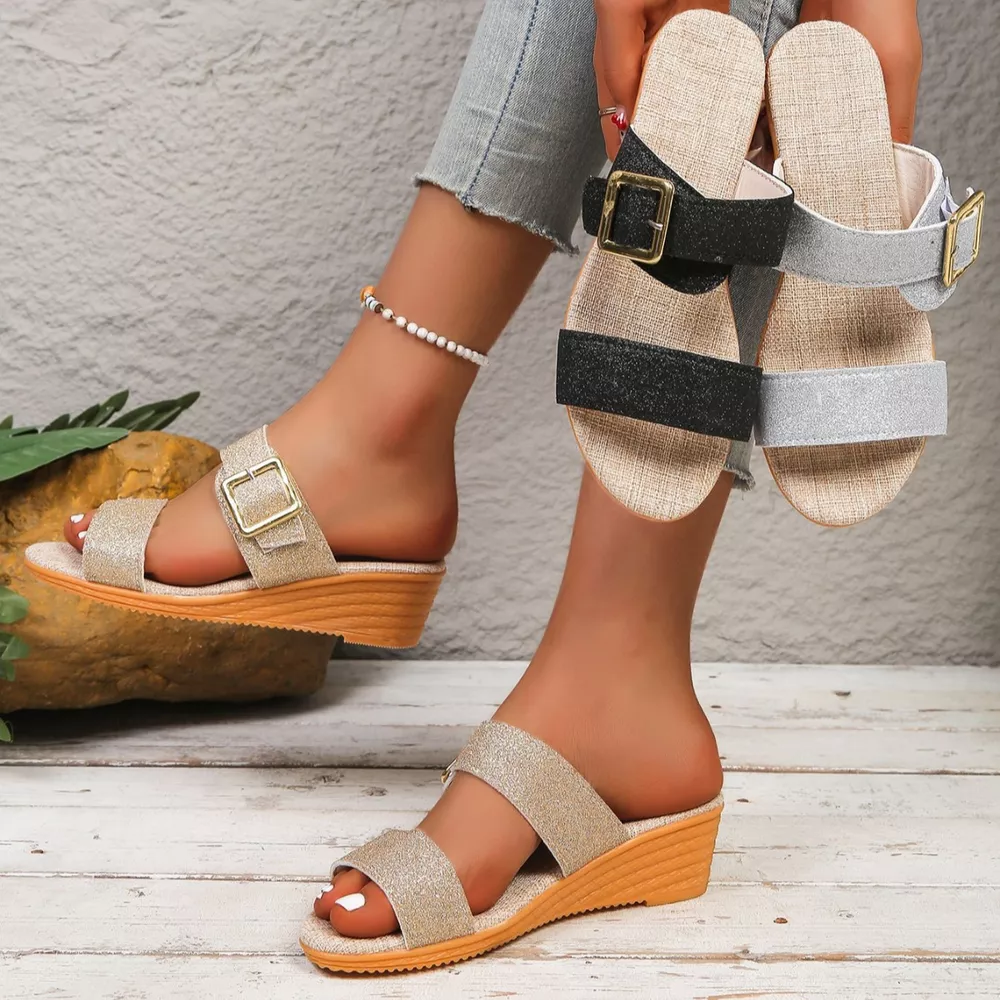 Open Toe Wedge Sandals, image 2