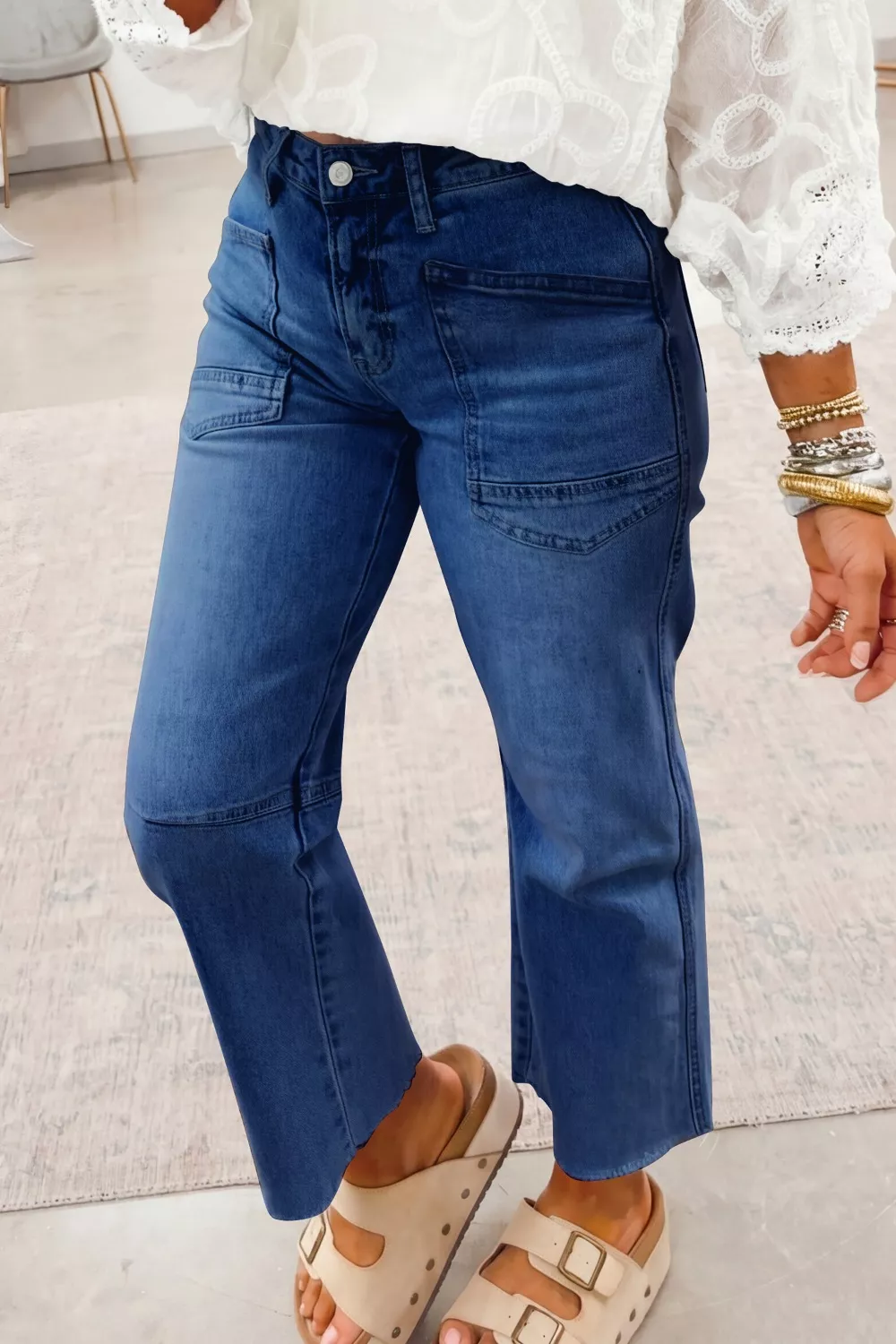 High Waist Straight Leg Jeans, image 2
