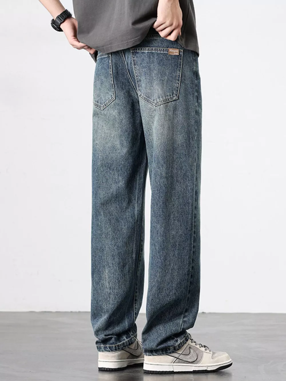 Men's Wash Relaxed Fit Jeans, image 5