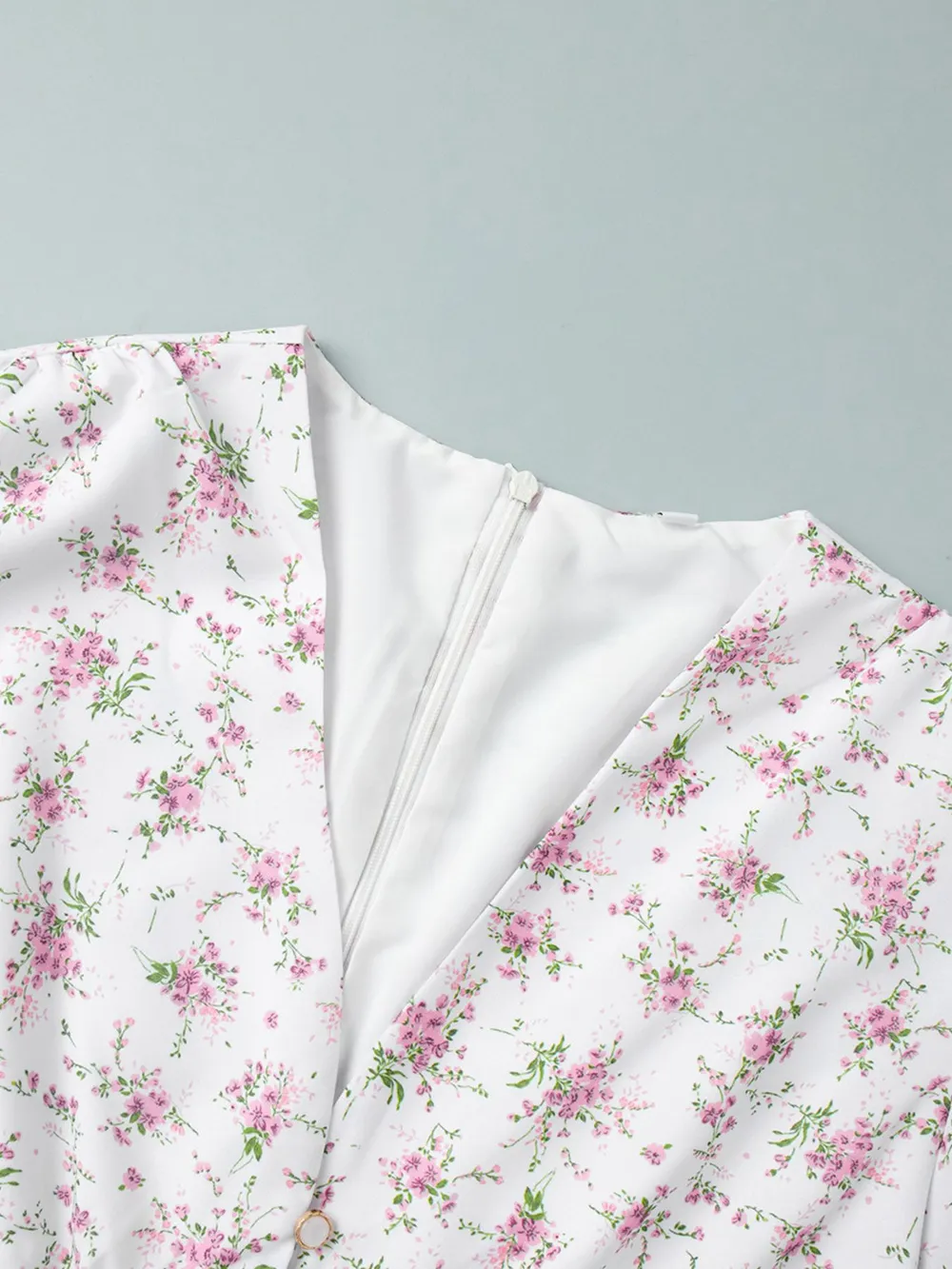 Floral Print Balloon Sleeve Dress, image 7