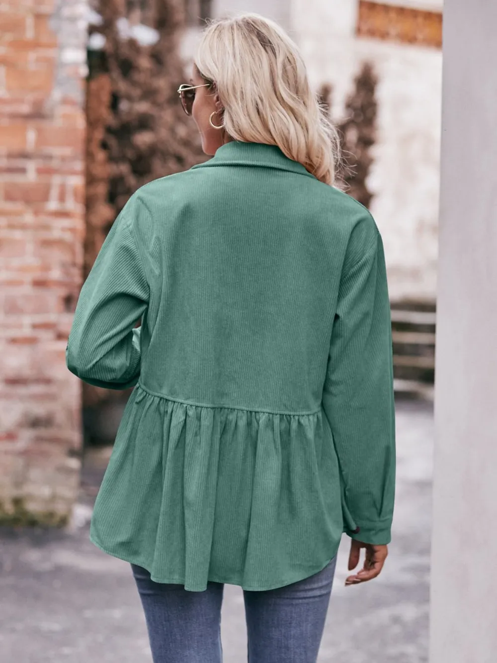 Collared Neck Long Sleeve Shirt, image 14