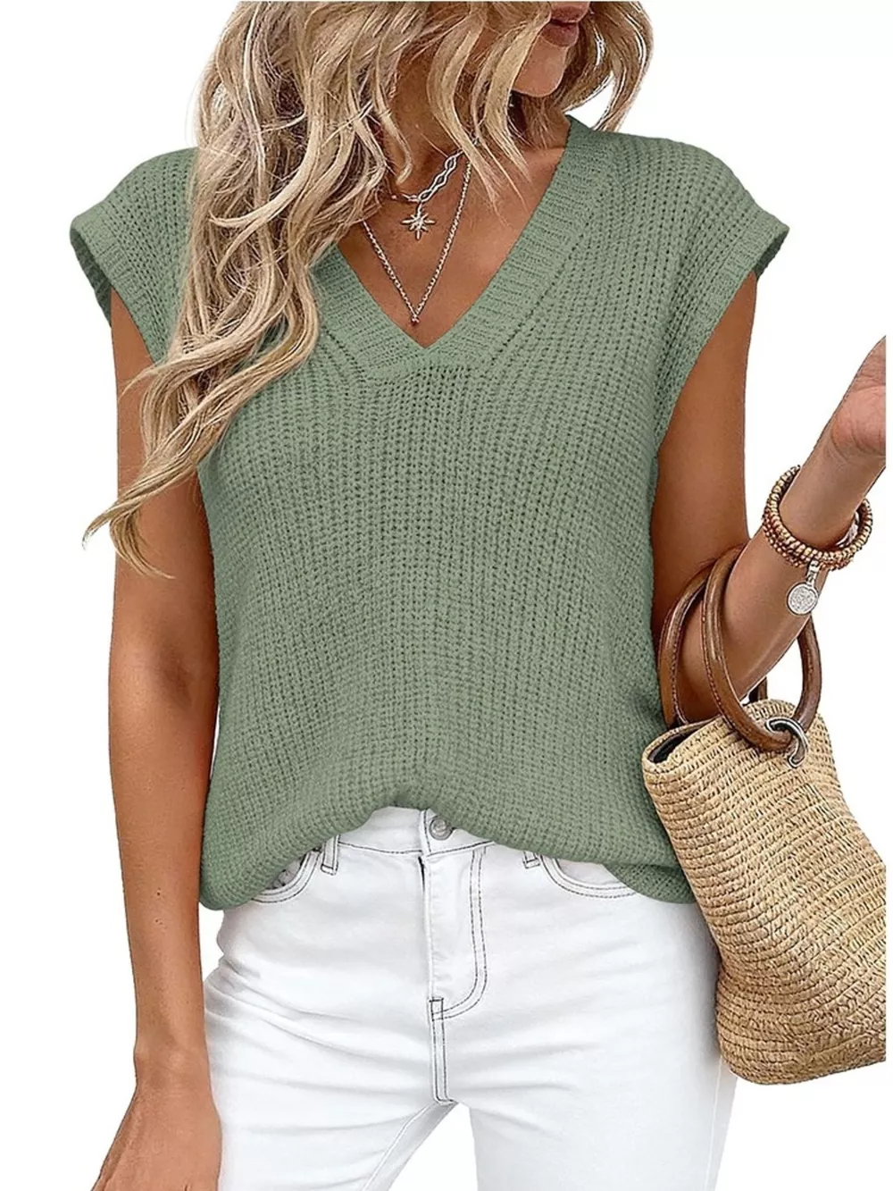 V-Neck Sweater Vest, image 20