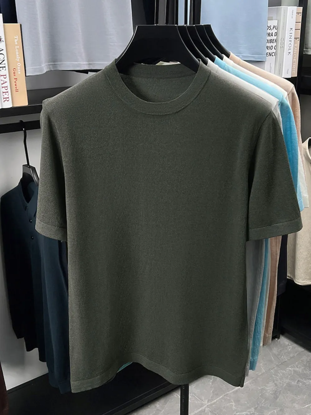 Men's Plus Size Round Neck Short Sleeve T-Shirt, image 9