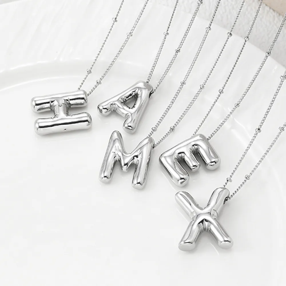 Copper Bubble Letter Pendant Necklace, image 2