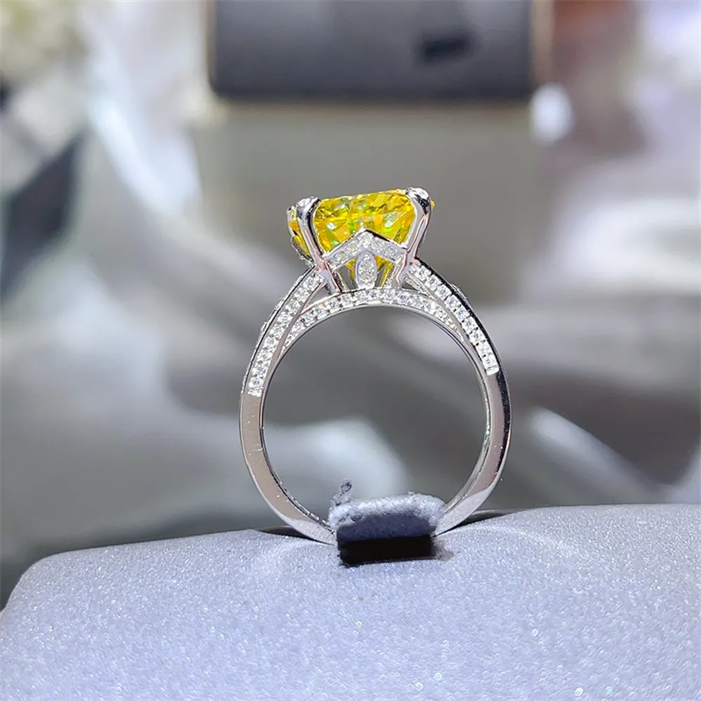 5 Carat Moissanite 925 Sterling Silver Ring, image 2