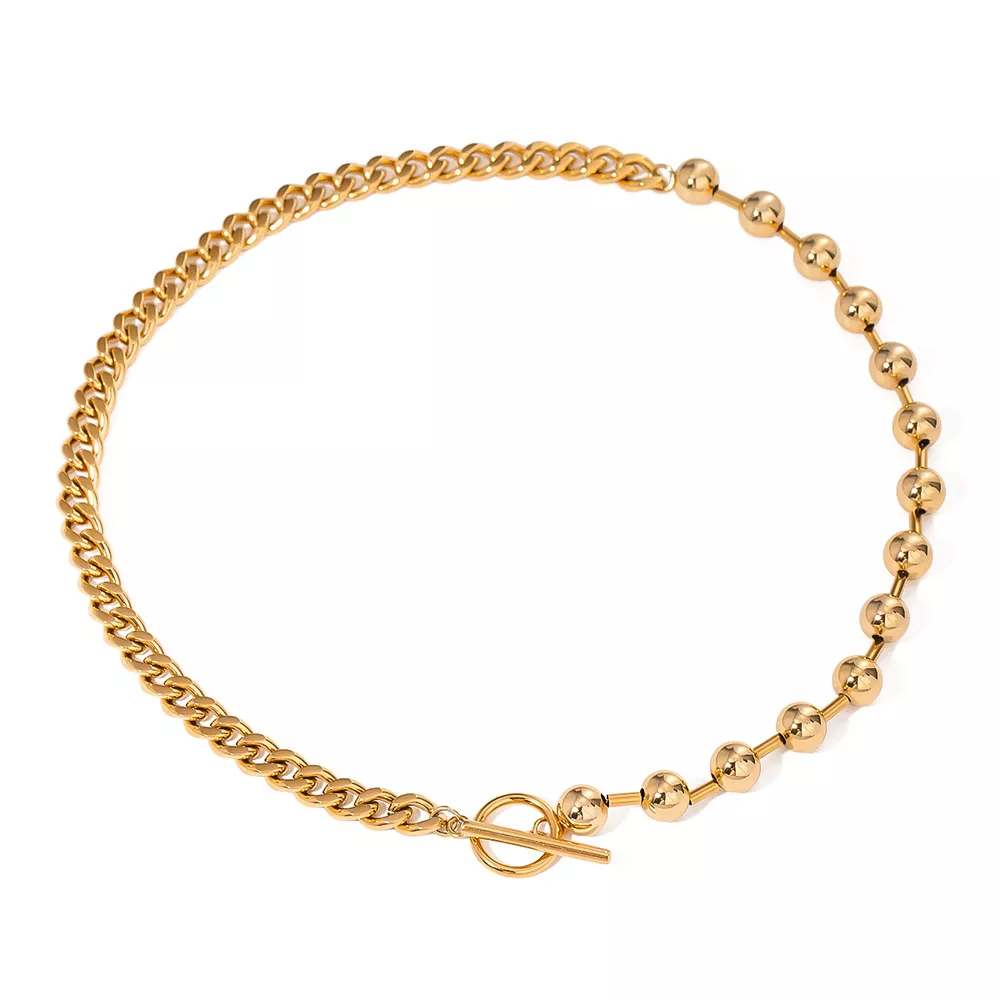 18K Gold-Plated Toggle Clasp Necklace, image 5