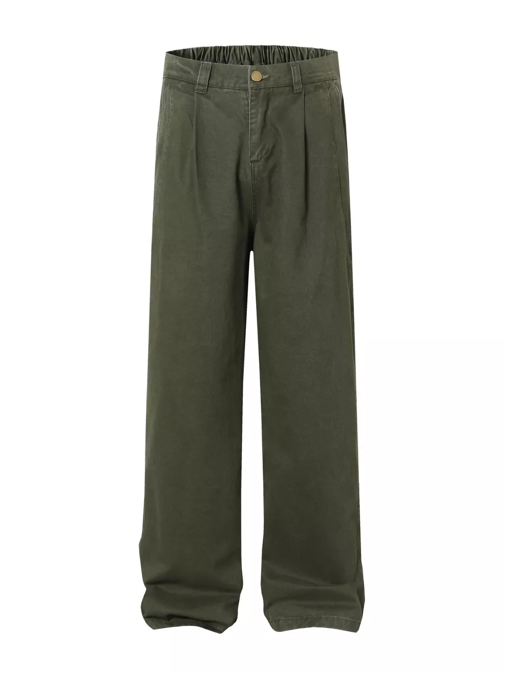 Men's Wide Leg Pants with Elastic Waistband