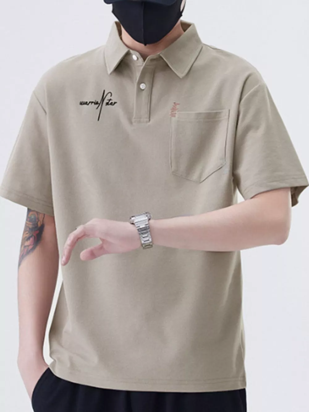 Men's Plus Size Collared Neck Short Sleeve Polo, image 7
