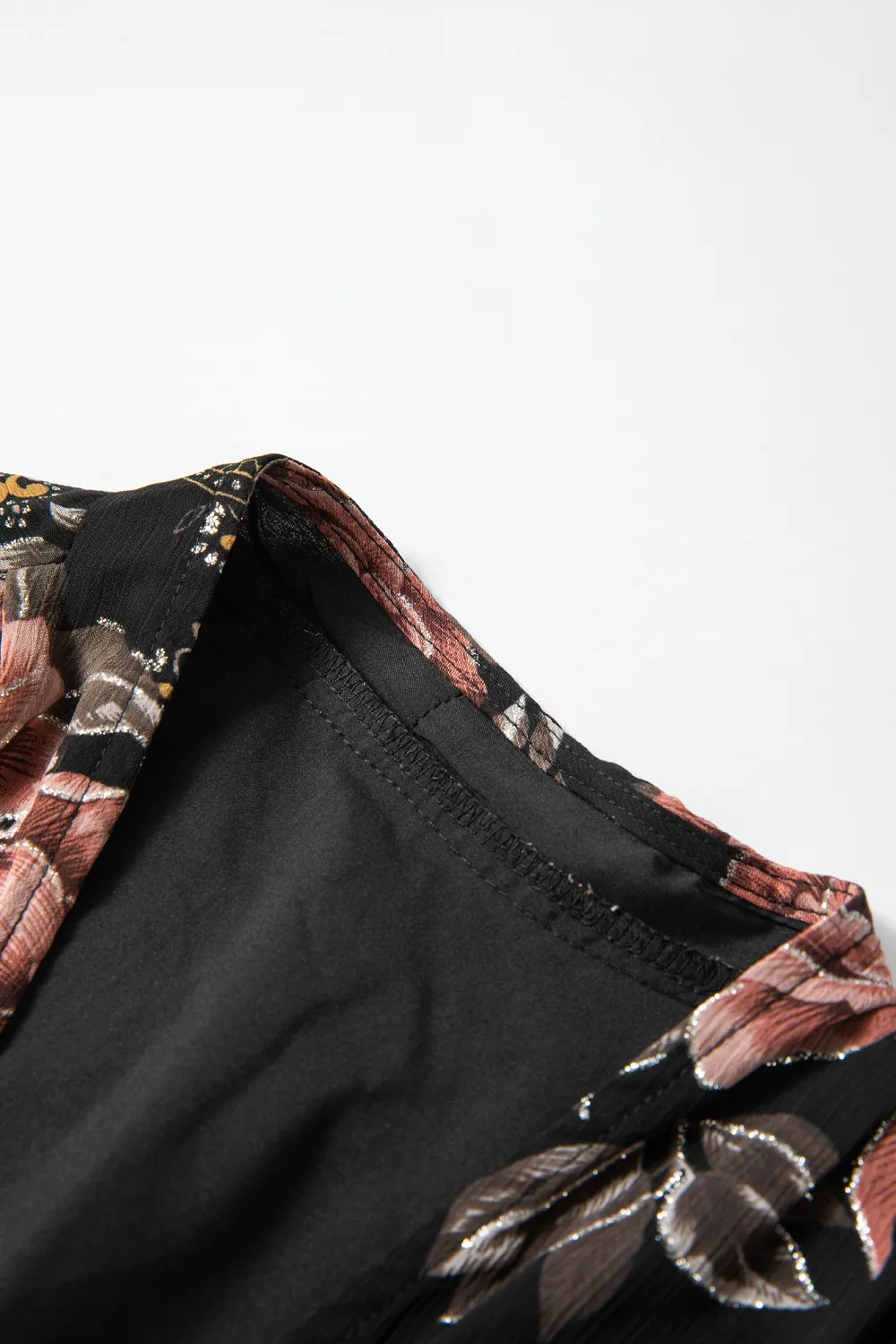 Printed Surplice Long Sleeve Blouse, image 8