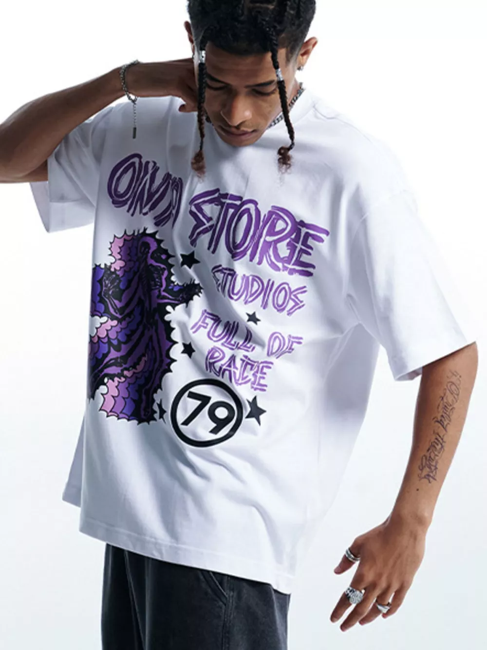 Men's Graphic Round Neck Short Sleeve T-Shirt, image 7